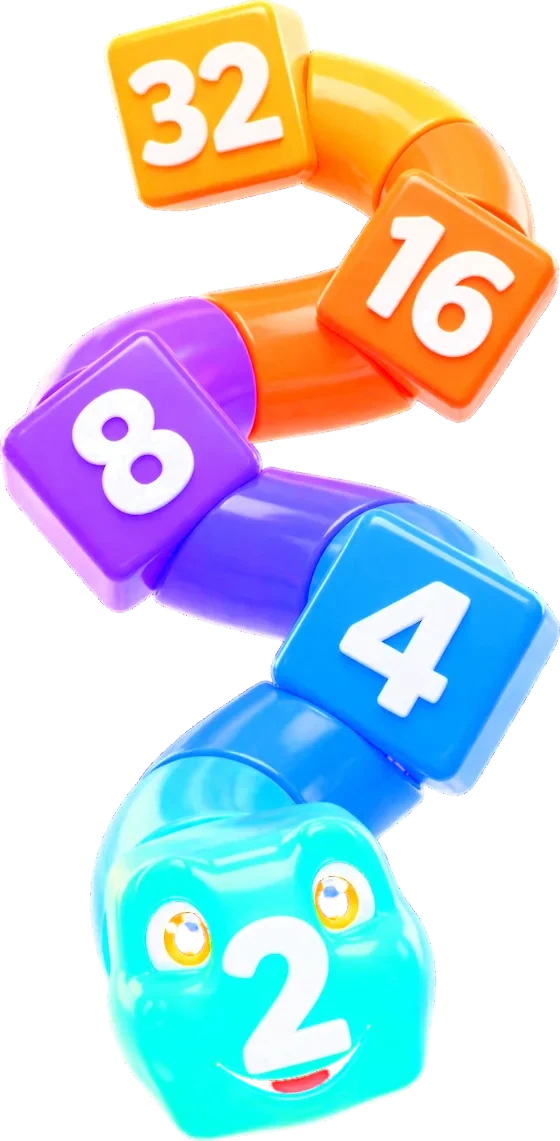 Play Cube Snake 2048 online
